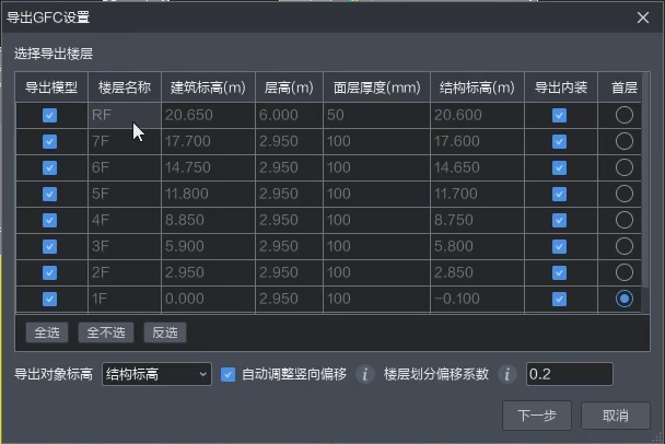 导出GFC